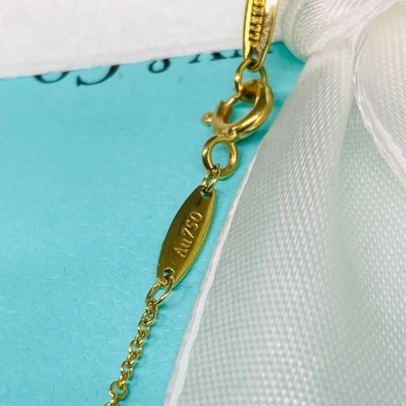 Tiffany & Co .12 carat Peretti diamond by the yard 18k necklace 16” - Picture 6 of 9